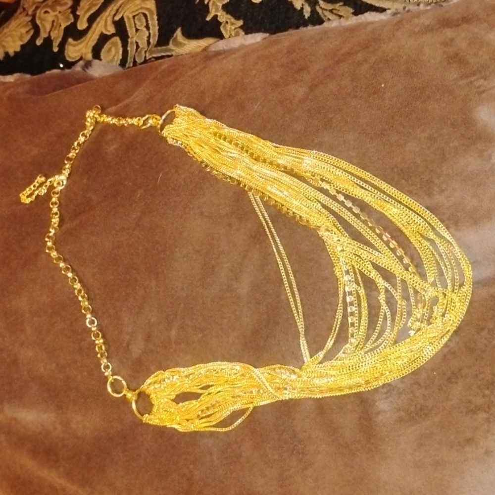 Waterfall Multi Strand Necklace Bib